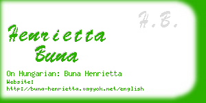 henrietta buna business card